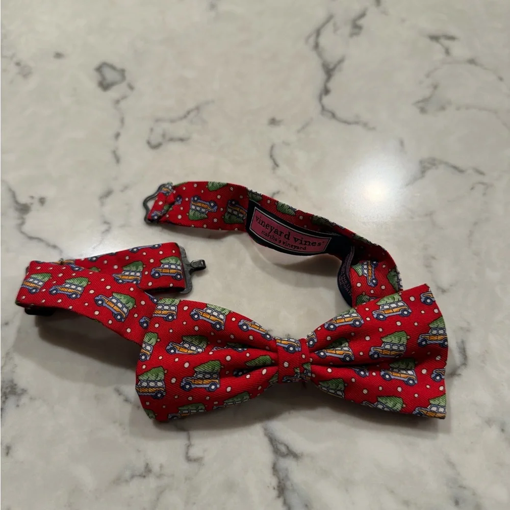 Vineyard Vines Festive Red Kids Bow Tie